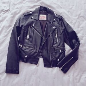 Levi's Faux Rare Leather Belted Moto Jacket